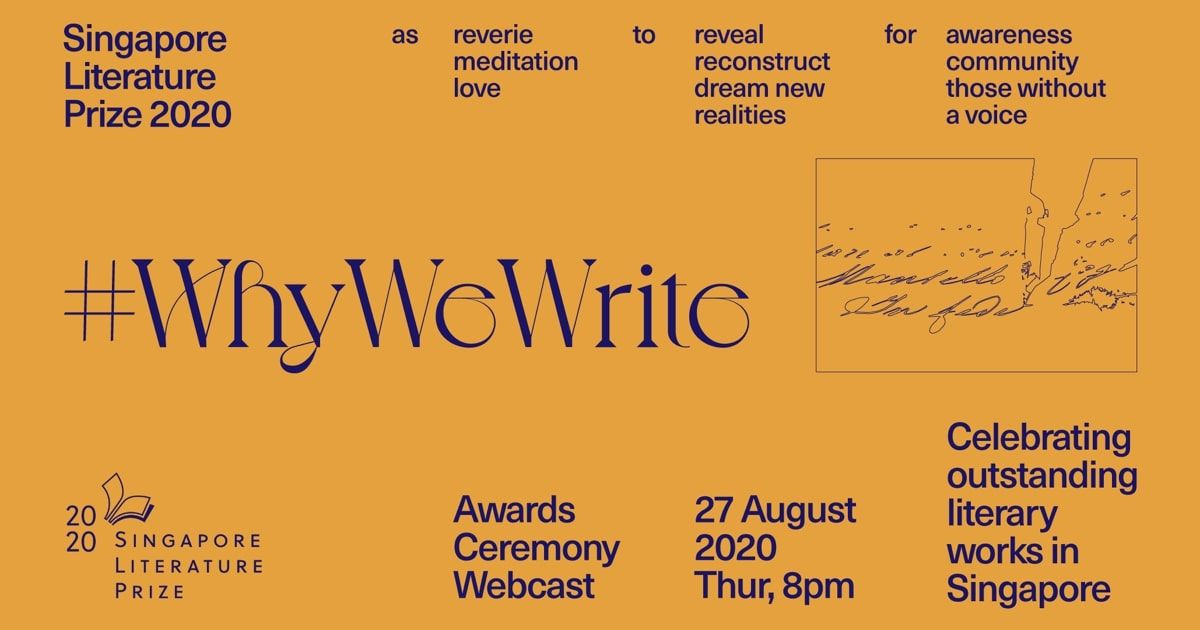 Singapore Literature Prize 2020 Virtual Awards Ceremony: 27 August 2020